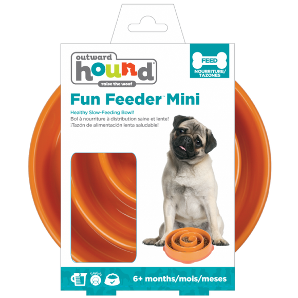 Outward Hound Mini Fun Feeder Orange