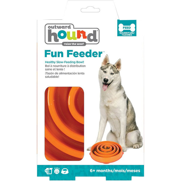 Outward Hound Fun Feeder Orange