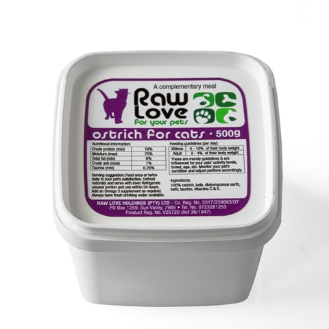 Raw Love Ostrich Meal For Cats