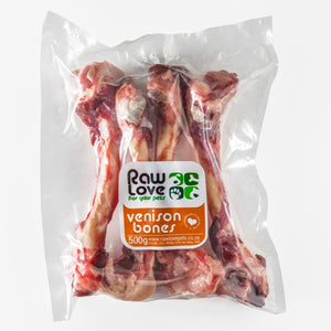 Raw Love organic free range Venison Marrow Bones 500g